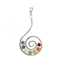 Load image into Gallery viewer, CHAKRA SPIRAL PENDANT NECKLACE
