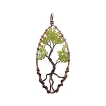 Load image into Gallery viewer, PERIDOT TREE OF LIFE NECKLACE
